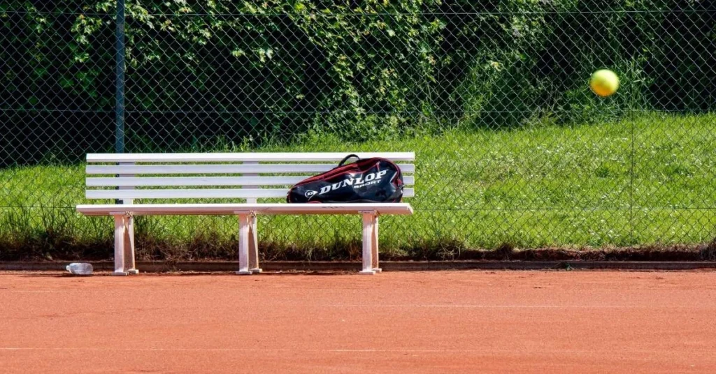 tennis court bench