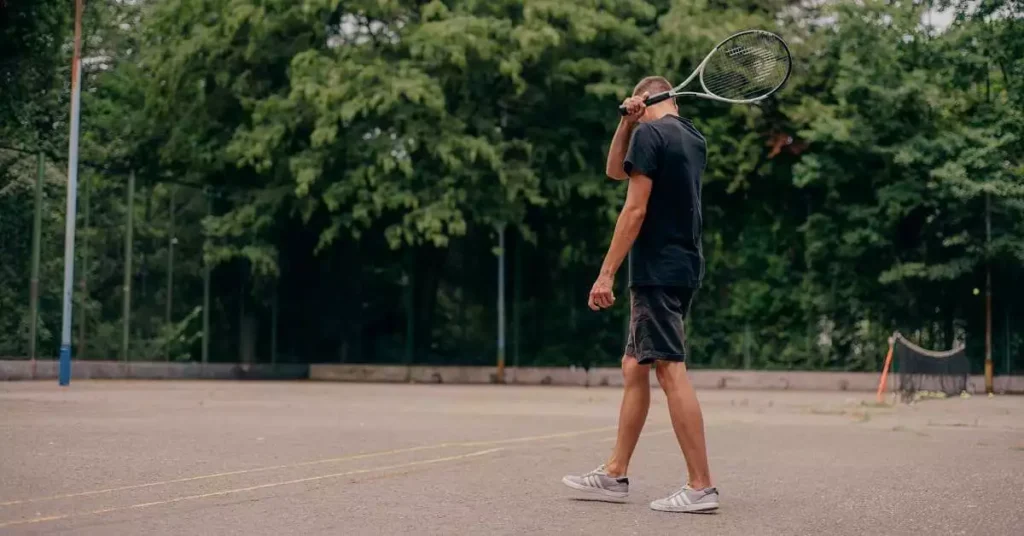 tennis player is frustrated