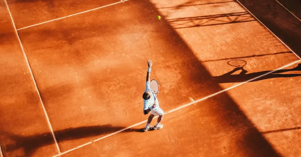 tennis player serve