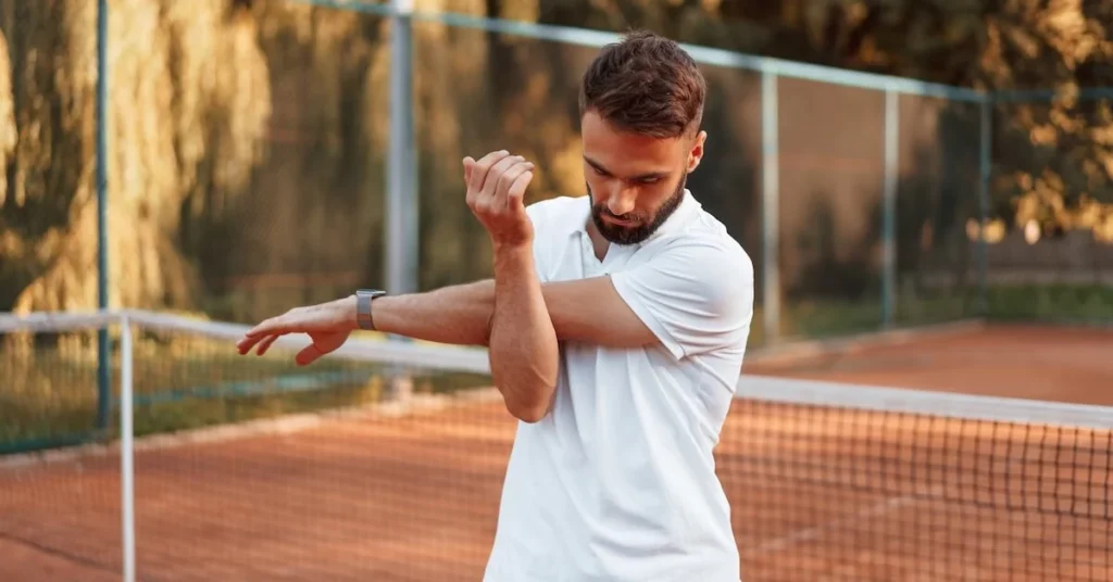 tennis warm up arm stretching