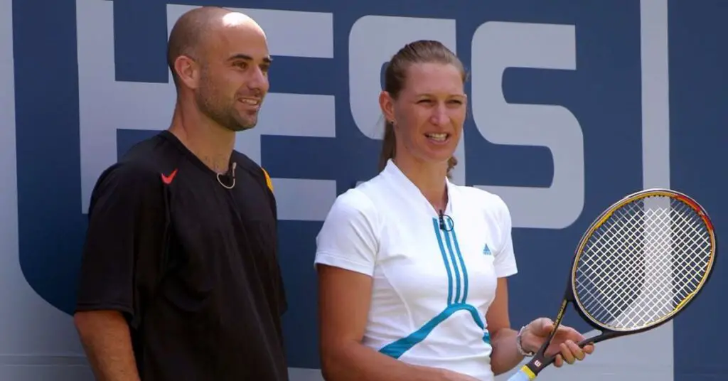 tennis champions Steffi Graf and Andre Agassi