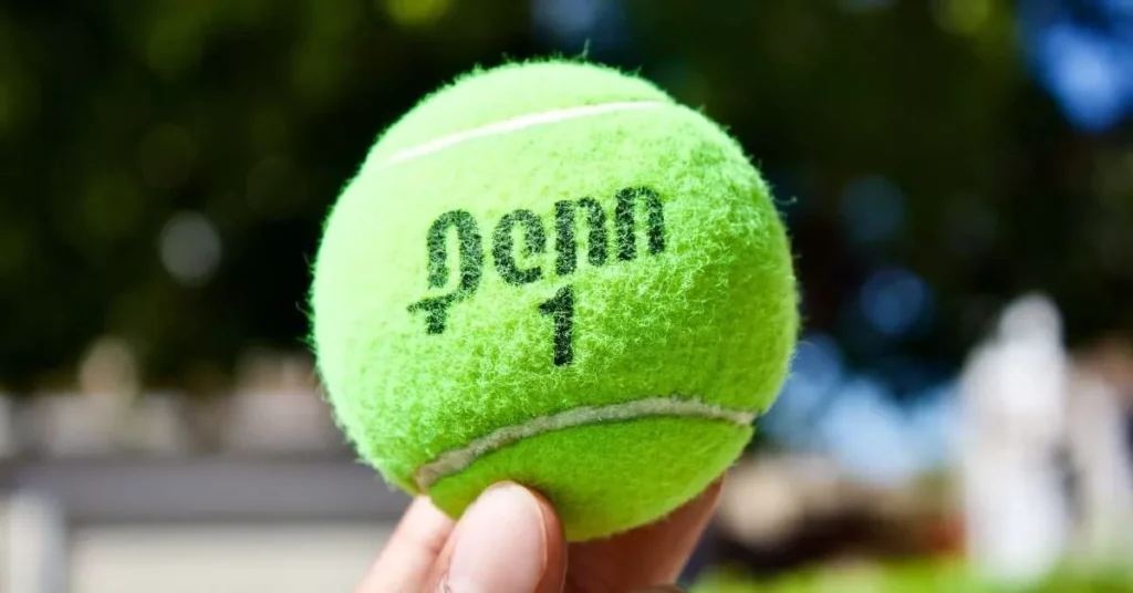hand holding a tennis ball